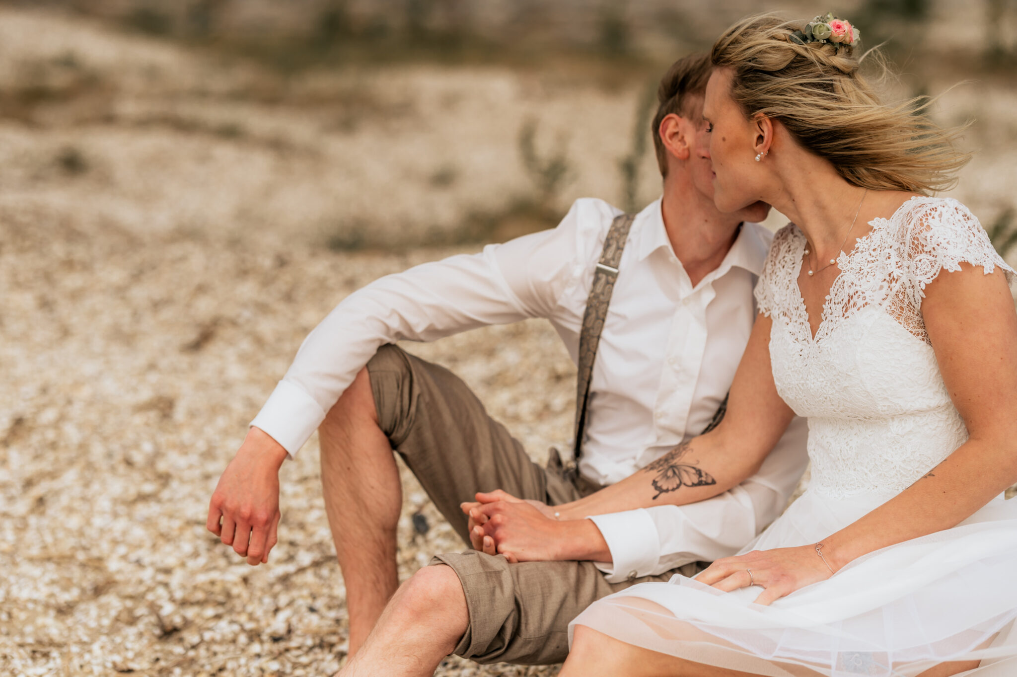 Deike und Christian | Brautpaarshooting am Strand in Butjadingen 2