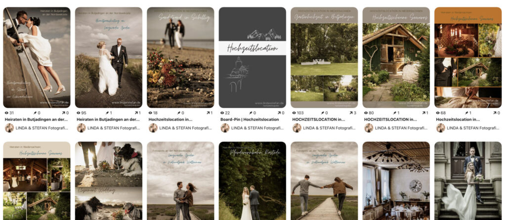 Hochzeitsplanung Screenshot Pinterest